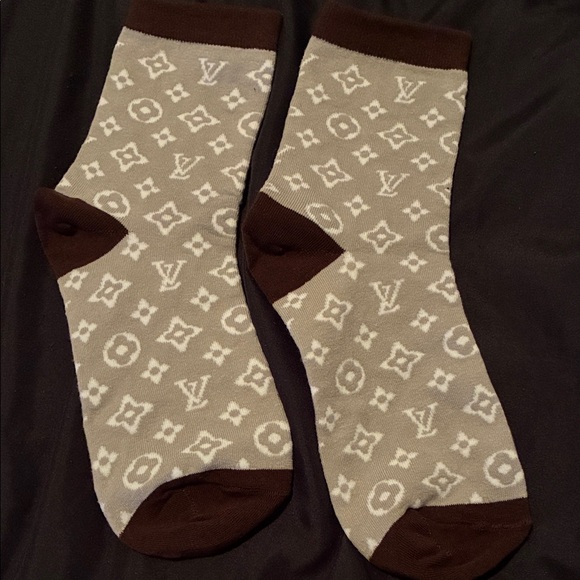 Louis Vuitton Other - Louis Vuitton Monogram Gray and Brown Socks